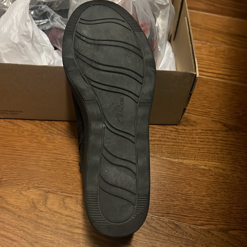 Clarks Mazy Harwich wedge ankle boots - 6W - Picture 10 of 11
